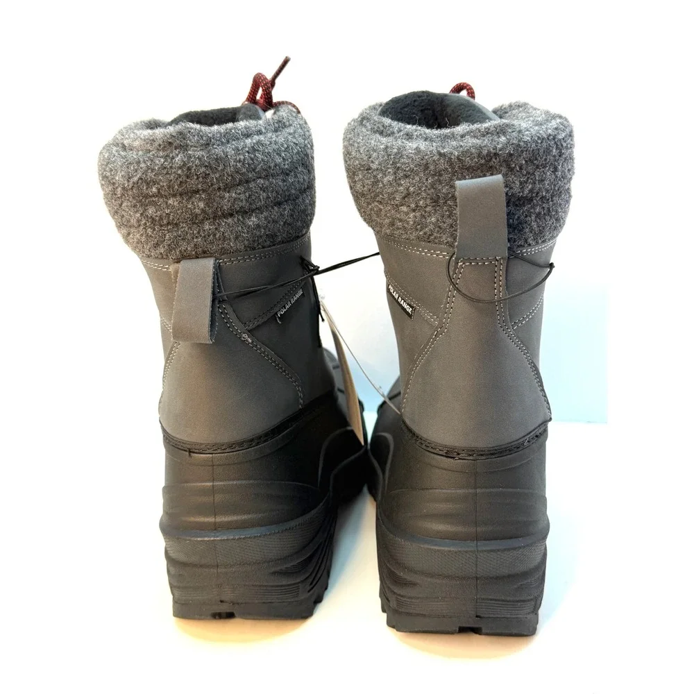 POLAR RANGE Men's Tasco Cold Weather Snow Boots Gray Size 8M NWT